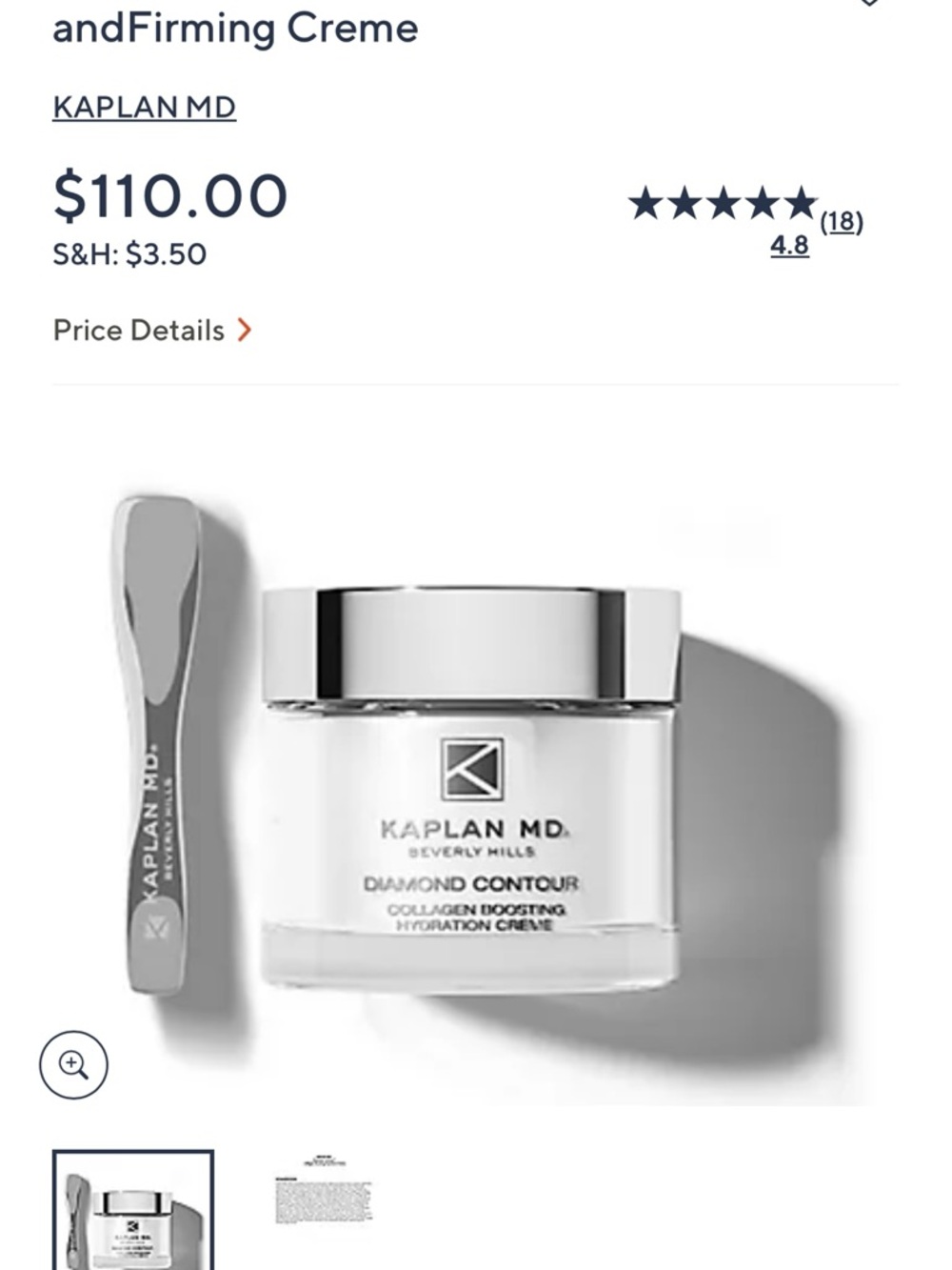 Kaplan MD Diamond Contour Hydration Creme - White & Silver
